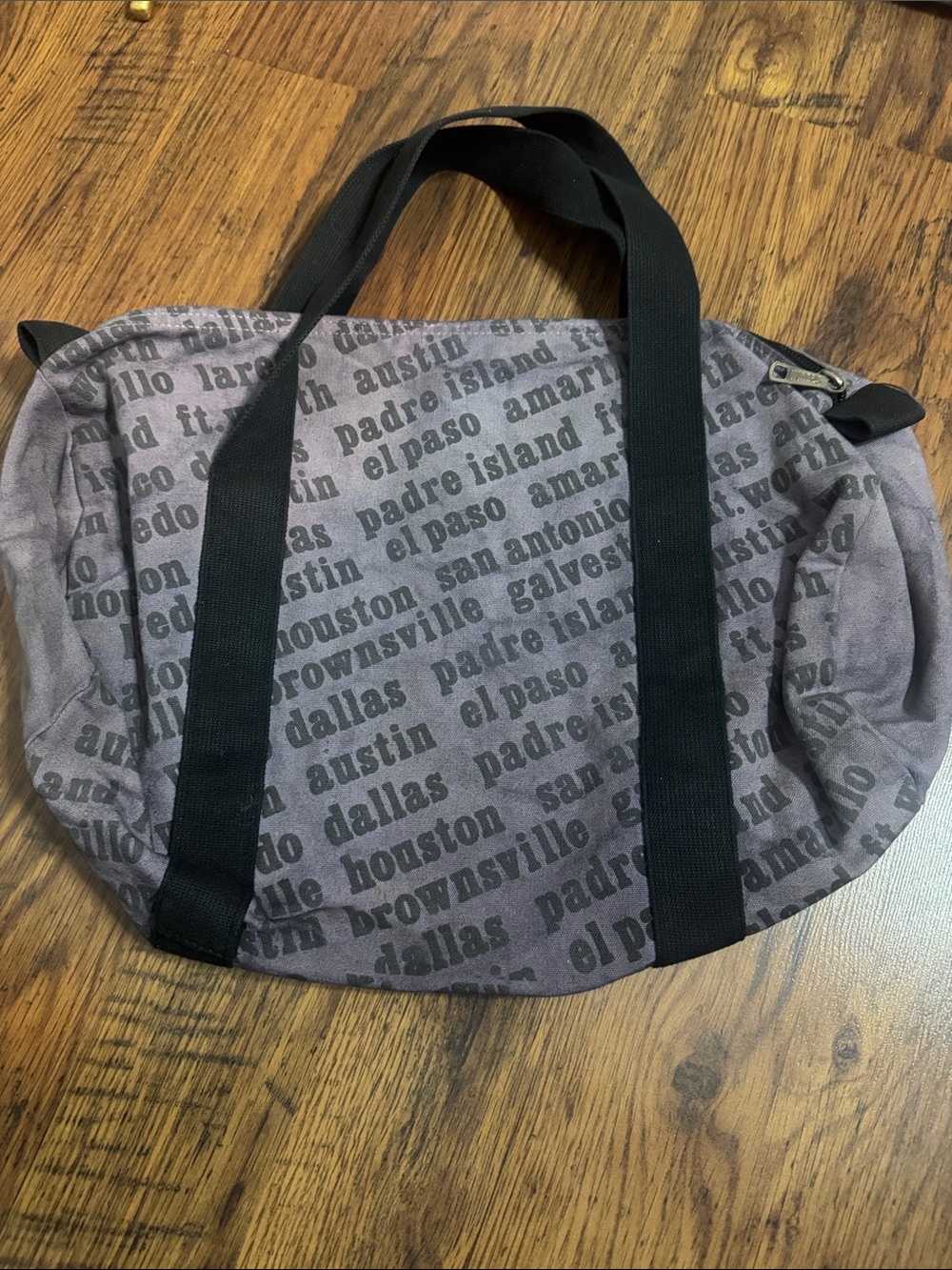 Texas Cities Weekender Duffel Bag with Black Straps 43.T